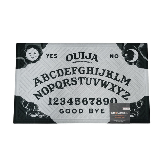 Jack O Lantern Lane "OUIJA" Spirit Board Outdoor Welcome Mat - Picture 1 of 2